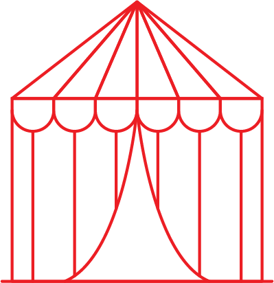 Outline of an outdoor tent icon